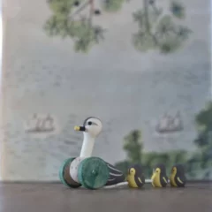 Bibelot en Bois - Maman & Bébés Canard