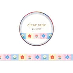 Clear Tape Pop Colors Flowers