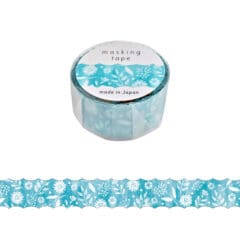 Masking Tape Blue Flowers Cut