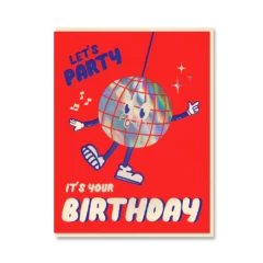 Carte d'Anniversaire Disco Party