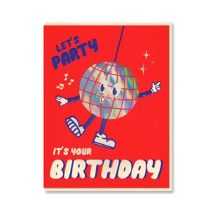 Carte d'Anniversaire Disco Party