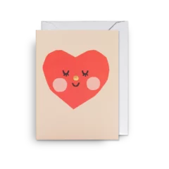 Mini Carte Coeur au Nez Doré