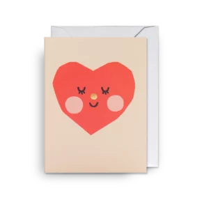 Mini Carte Coeur au Nez Doré