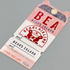 Sticker Rokkaku x Obiwan - Ticket's Bear