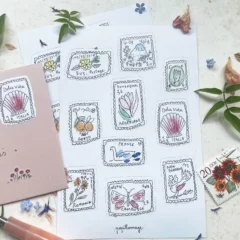 Stickers Timbres Papillonage