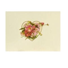 Carte Coeur de Fleurs Rose