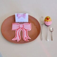 Serviettes de Table Noeud Rose