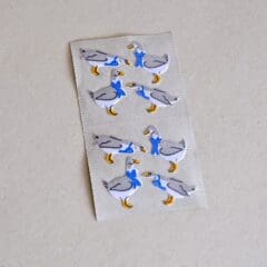 Stickers Oies Noeud Bleu Velours