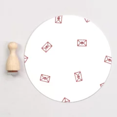 Mini Tampon Enveloppe Coeur