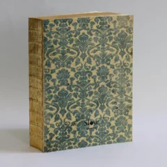 Canvas Book Gold XL - Blue Damask