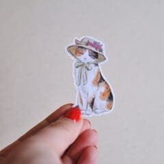 Sticker Pailleté Chat Lady Primrose