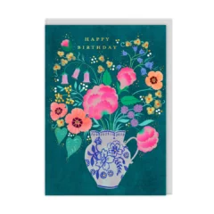 Carte d'Anniversaire - Flower Vase