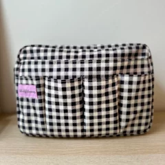 Journaling Pouch - Vichy Black & White