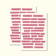 Planche de Stickers - Label Words
