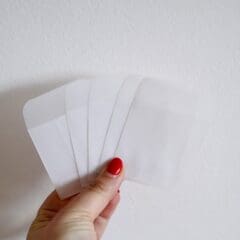 Lot de 5 Mini Pochettes Calque