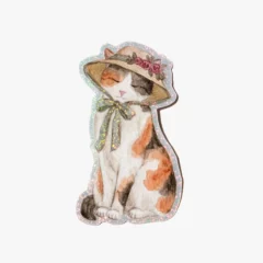 Sticker Pailleté Chat Lady Primrose