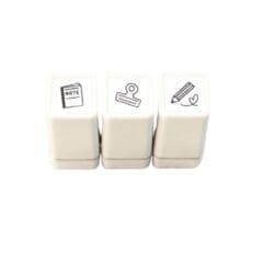 Trio de Tampons Pré-encrés Papeterie