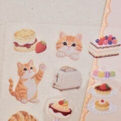 Stickers Chat Effet Broderie - Tigré à l'Orange