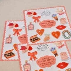 Planche Stickers Amour