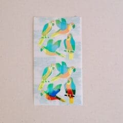 Stickers Vintage Holographiques Perroquets