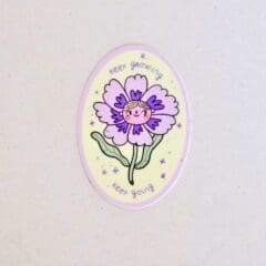 Sticker Keep Growing Flower Girl