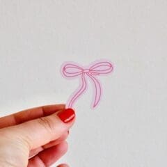 Mini Sticker Noeud Rose