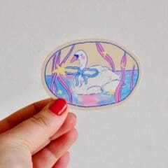 Sticker Dreamy Pastel Swan