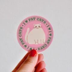 Sticker I Love Fat Cat