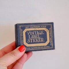 Vintage Label Stickers Box