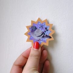 Glitter Sticker Disco Pigeon