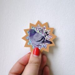 Glitter Sticker Disco Pigeon