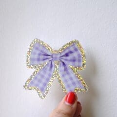 Glitter Sticker Lilac Bow