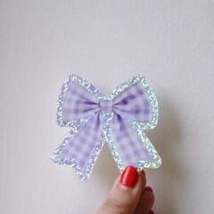 Glitter Sticker Lilac Bow