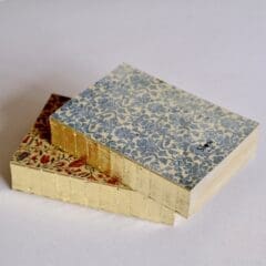 Canvas Book Gold XL - Blue Damask