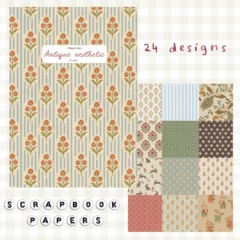 Carnet de Feuilles à Motifs - Antique Aesthetic