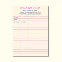 Bloc-Notes - Fiches de Bibliothèque