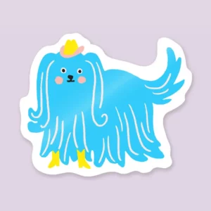 Sticker Chien Cowboy