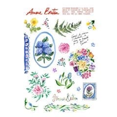 Planche de Stickers Amour Breton - Les Fleurs