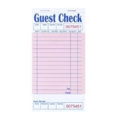Guest Check Memo Pad
