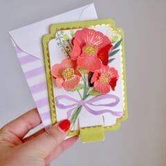 Mini Carte Pop Up - Bouquet Encadré