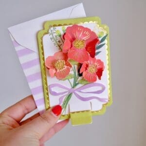 Mini Carte Pop Up - Bouquet Encadré