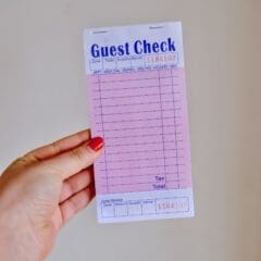 Guest Check Memo Pad