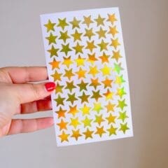 Planche de Stickers - Etoiles Dorées