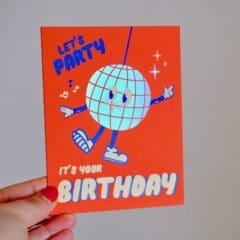 Carte d'Anniversaire Disco Party