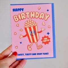 Carte d'Anniversaire Popcorn