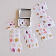 Gommettes - Boite Métal - Aquarelle Rose