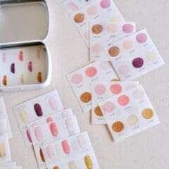 Gommettes - Boite Métal - Aquarelle Rose