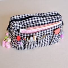 Journaling Pouch - Vichy Black & White