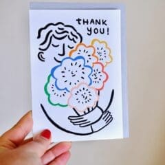 Carte Bouquet Thank You