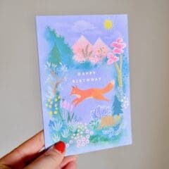 Carte d'Anniversaire - Mountain Fox